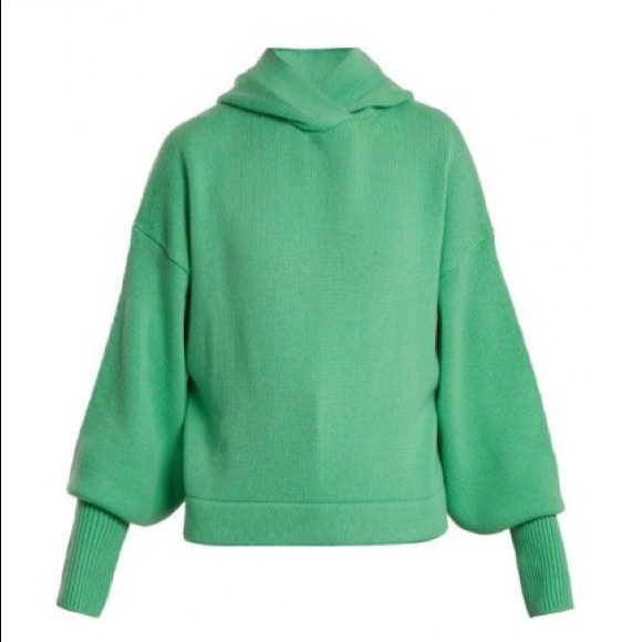 green hooded sweater